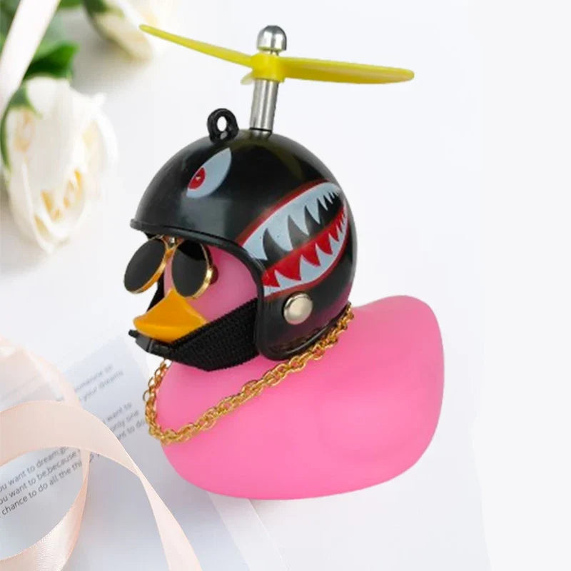 Decorative Yellow Duck Motorcycle Helmet Pendant