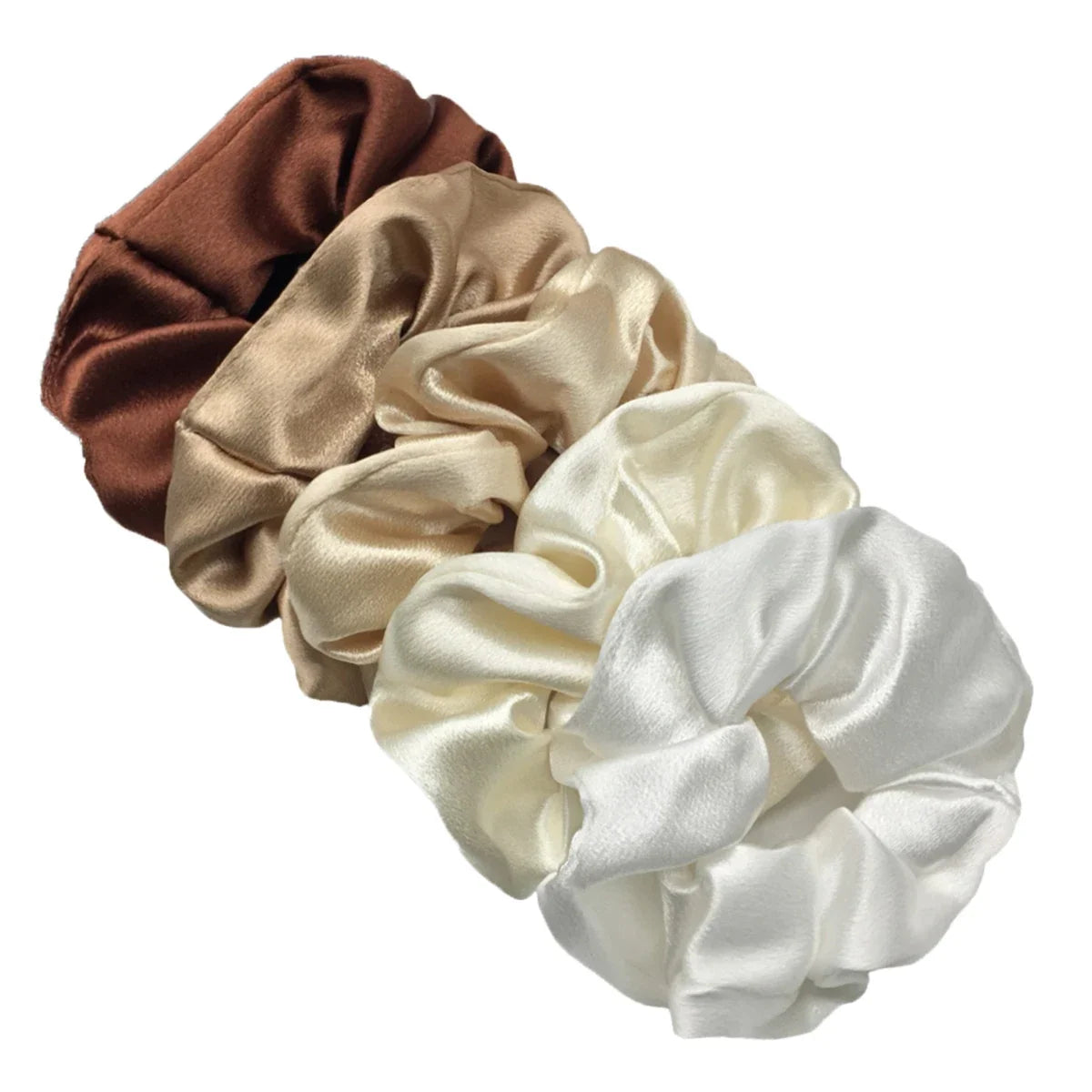 Satin Hair Scrunchies Set – Multiple Pack Sizes