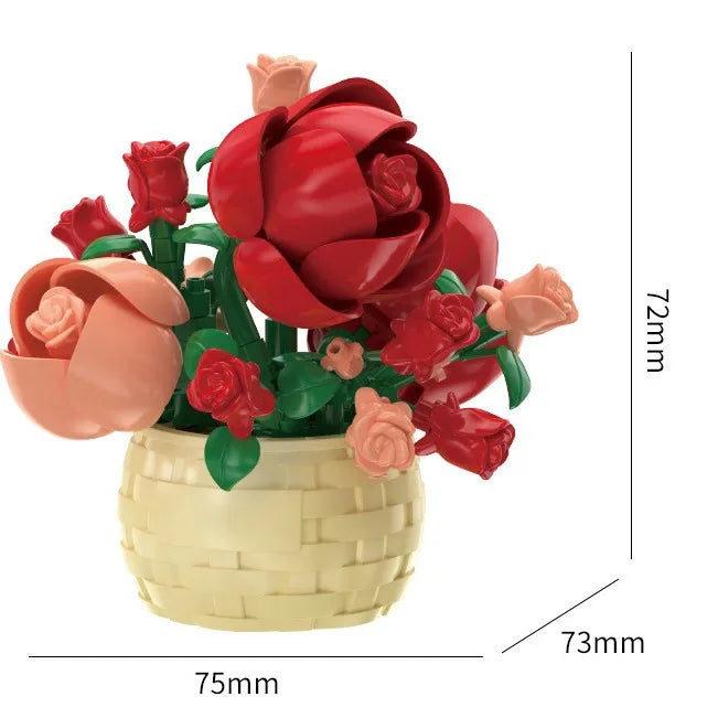 Potted Flower and Succulent Building Block Kit