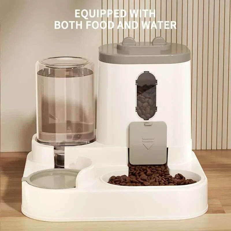 Automatic Pet Food and Water Dispenser – 2-in-1