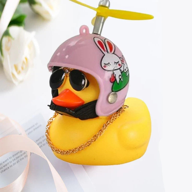 Decorative Yellow Duck Motorcycle Helmet Pendant