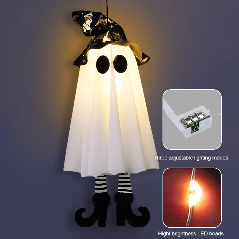 LED Hanging Witch or Ghost Halloween Decoration