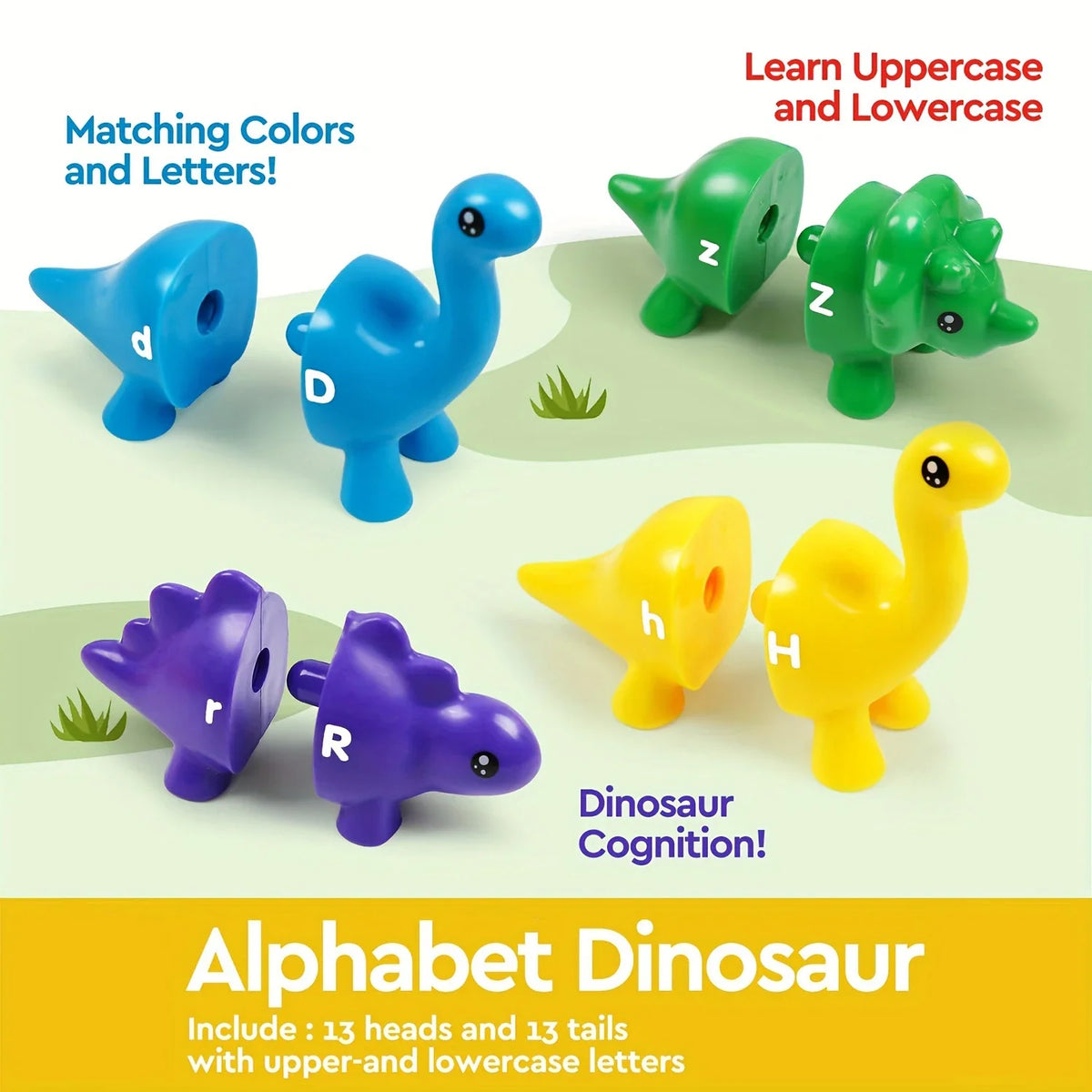 Dinosaur Alphabet and Number Matching Game