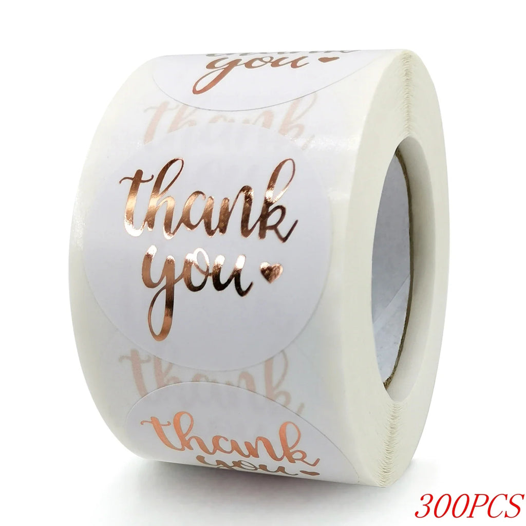 Blue Thank-You Stickers – 50 to 500 Pieces