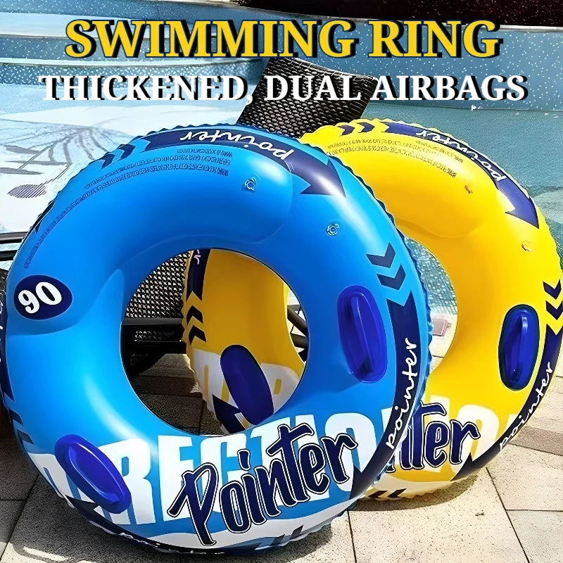 Inflatable Double-Chamber Swimming Ring