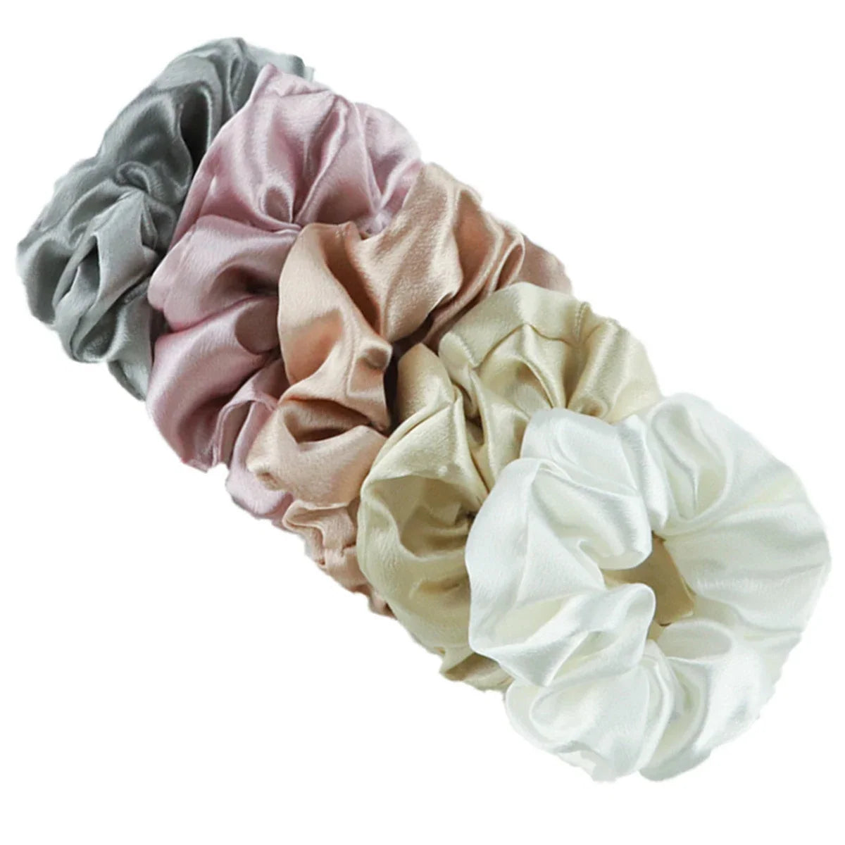 Satin Hair Scrunchies Set – Multiple Pack Sizes