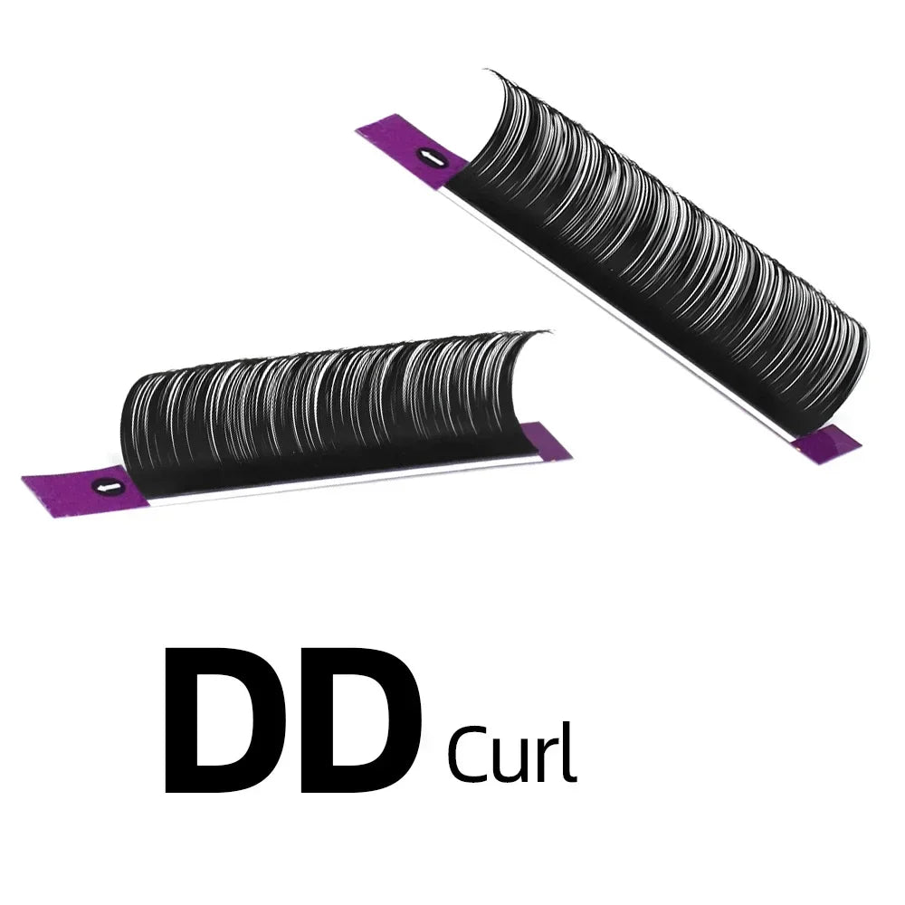 Black Matte Individual Eyelash Extensions – 16 Rows