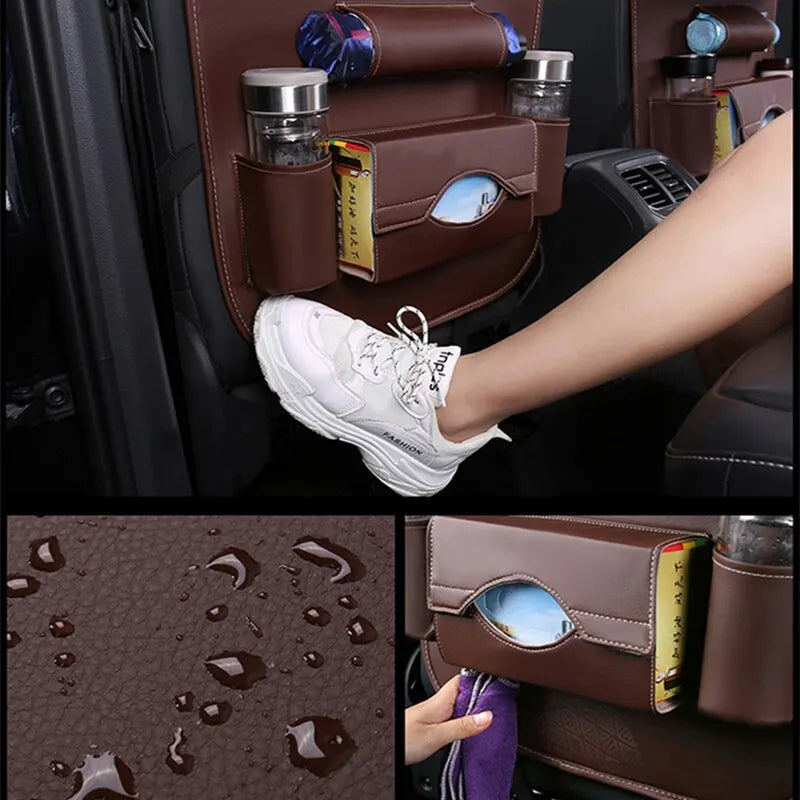 Car Backseat Organizer with Fold-Down Tray