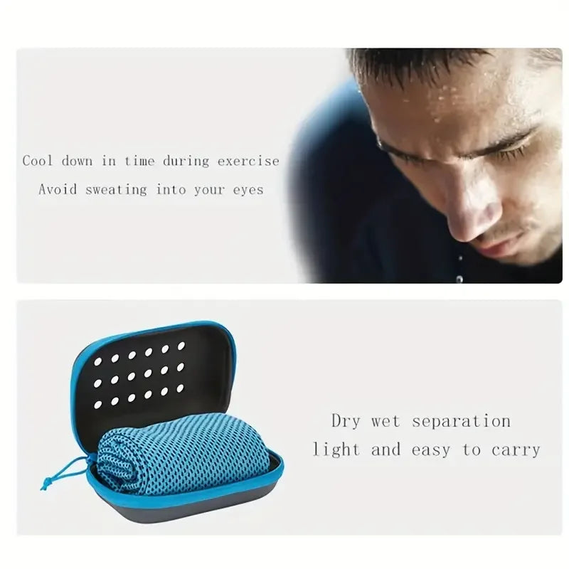 Instant Cooling Sports Towel with Storage Case