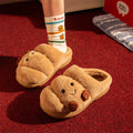 Croissant-Shaped Plush House Slippers