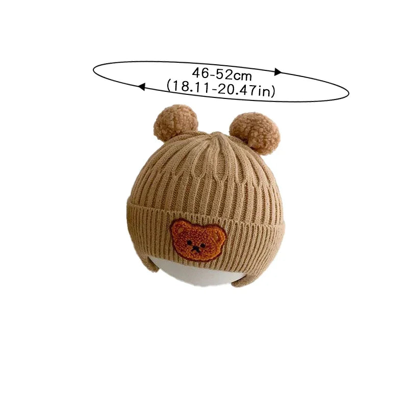Knitted Baby Hat with Bear Ears