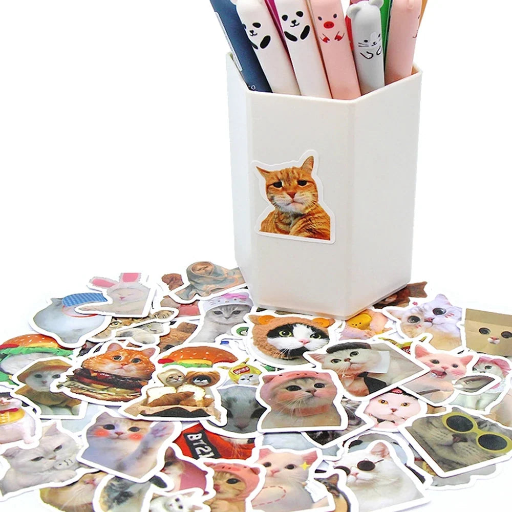 Funny Cat Stickers – Multiple Pack Sizes