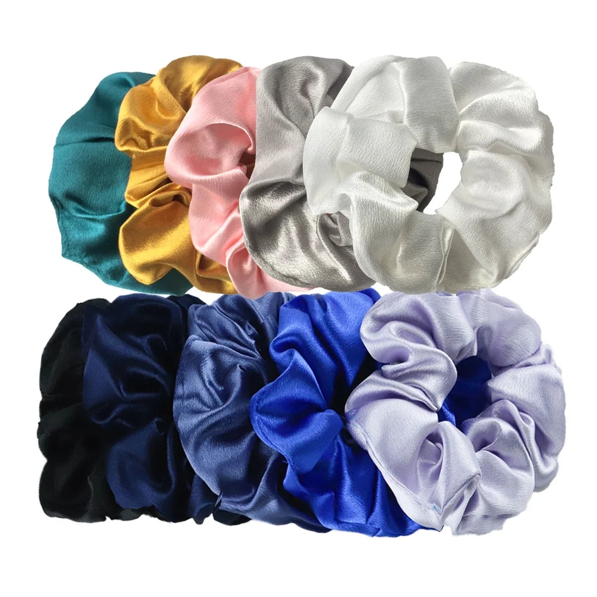 Satin Hair Scrunchies Set – Multiple Pack Sizes