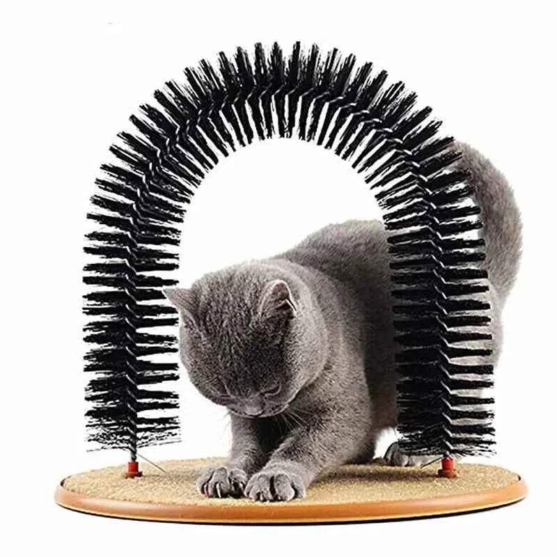 Cat Self-Grooming Arch with Scratching Base