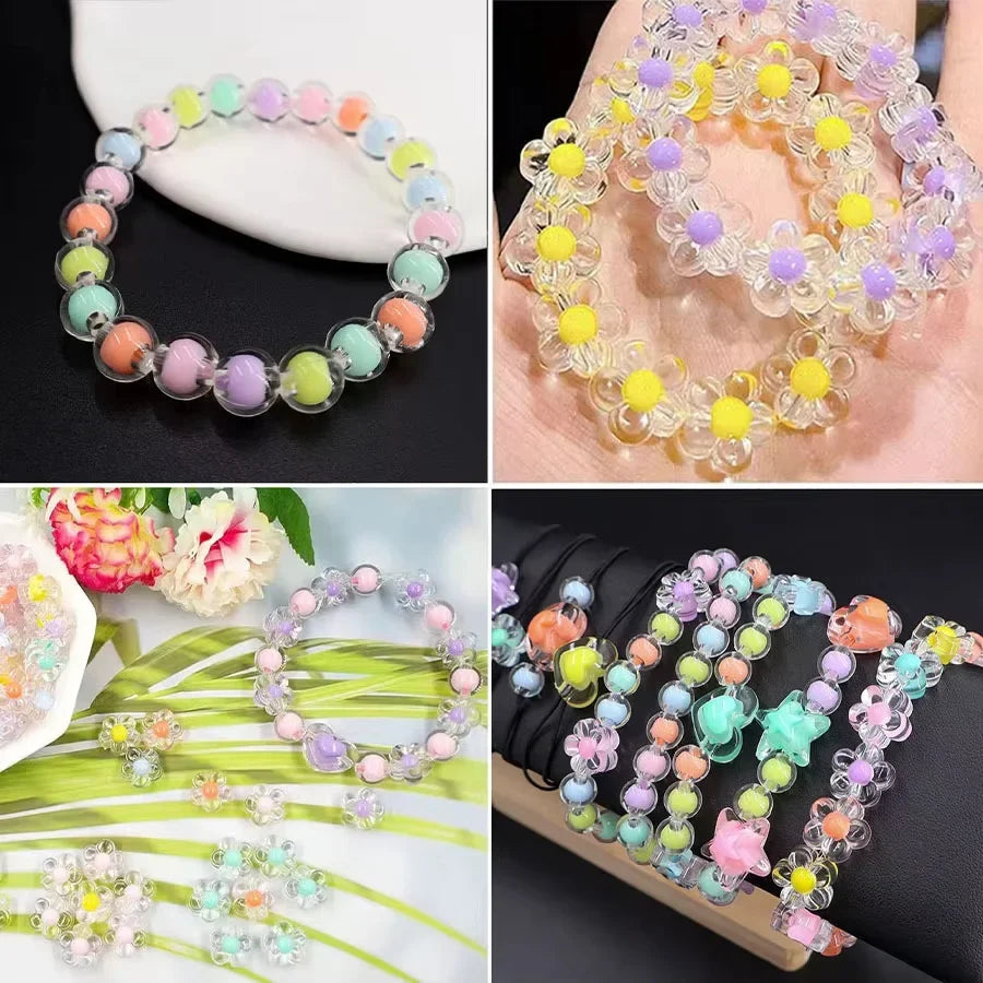 Heart-Shaped Acrylic Beads – 174-Piece Jewelry Kit