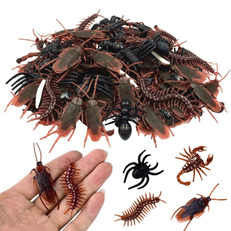 Fake Halloween Insect Props – 12 or 48 Pieces