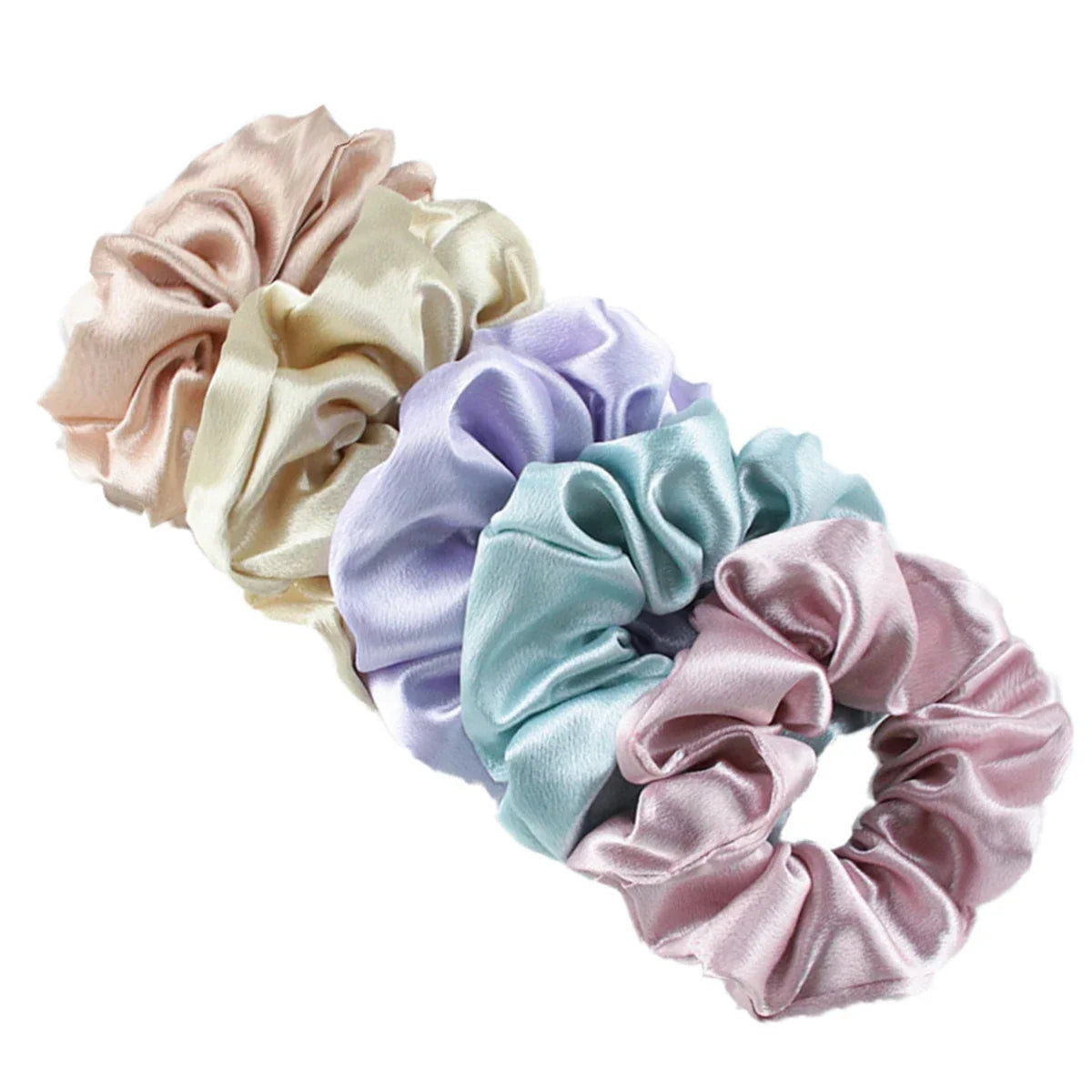 Satin Hair Scrunchies Set – Multiple Pack Sizes