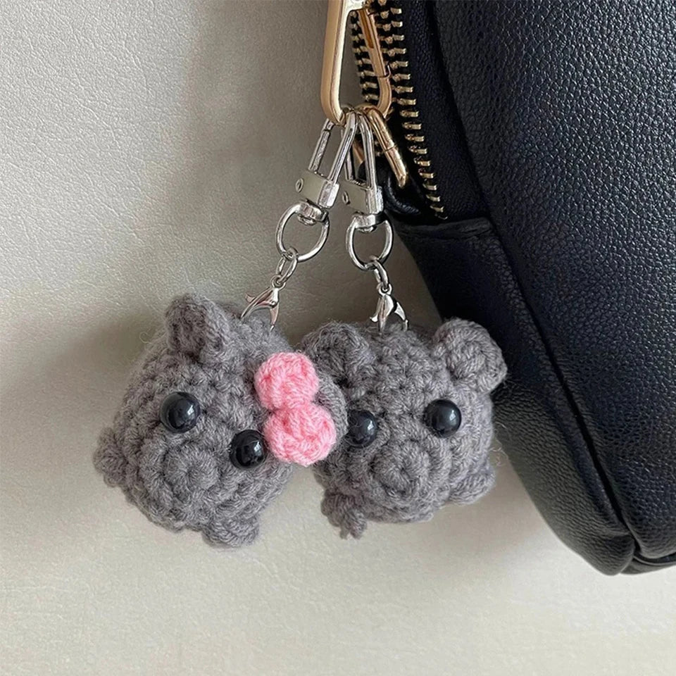 ZAKOL Sad Hamster Violin Song Plush Keychain Bag Charm Funny Cute 2024 Tiktok Key Ring Accessories Gift for Girlfriend
