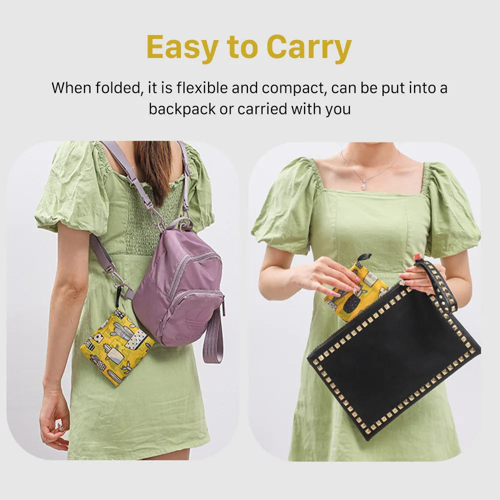 Large Reusable Folding Shopping Tote Bag