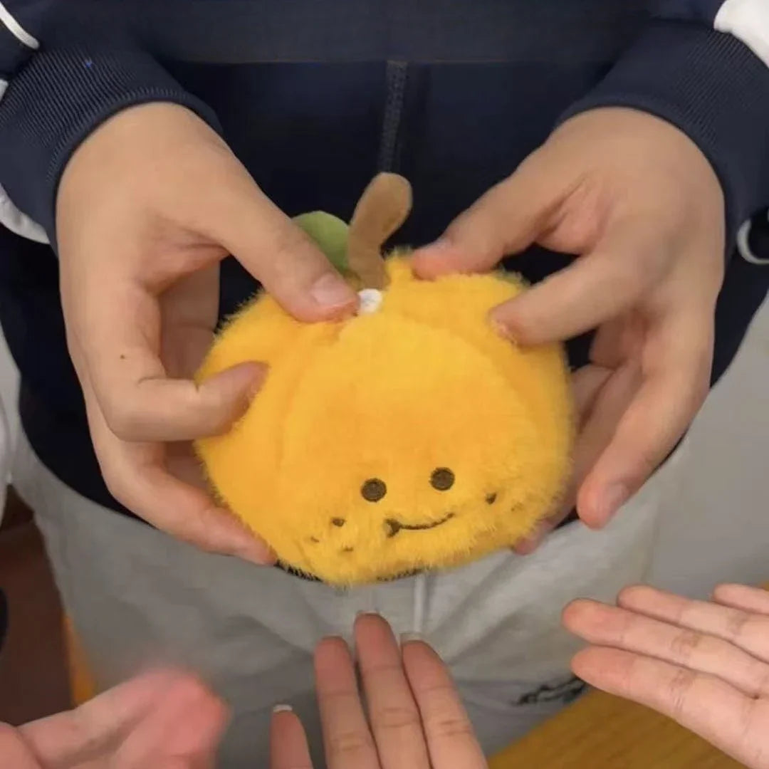 Peelable Orange Plush Keychain – 12 cm