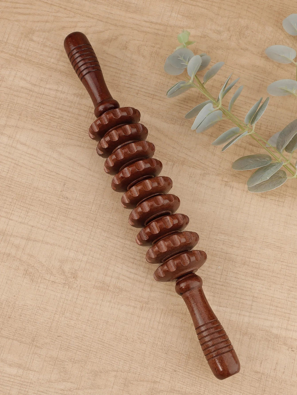 Wooden Therapy Massager Roller Trigger Point Massager Stick for Fascia Cellulite Muscle & Abdomen Body, Muscle Belly Relief Too