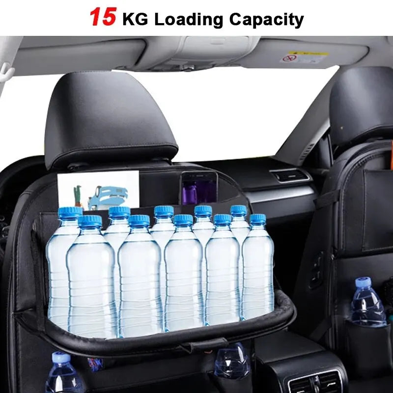 Car Backseat Organizer with Fold-Down Tray