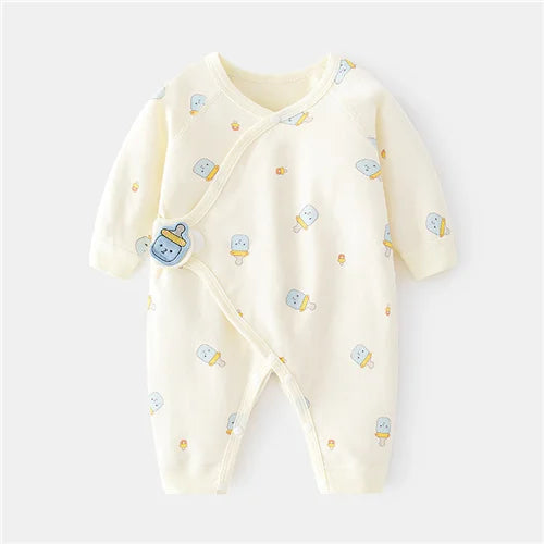 Printed Cotton Newborn Baby Romper – 0–6 Months