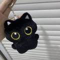 Black Cat Plush Keychain