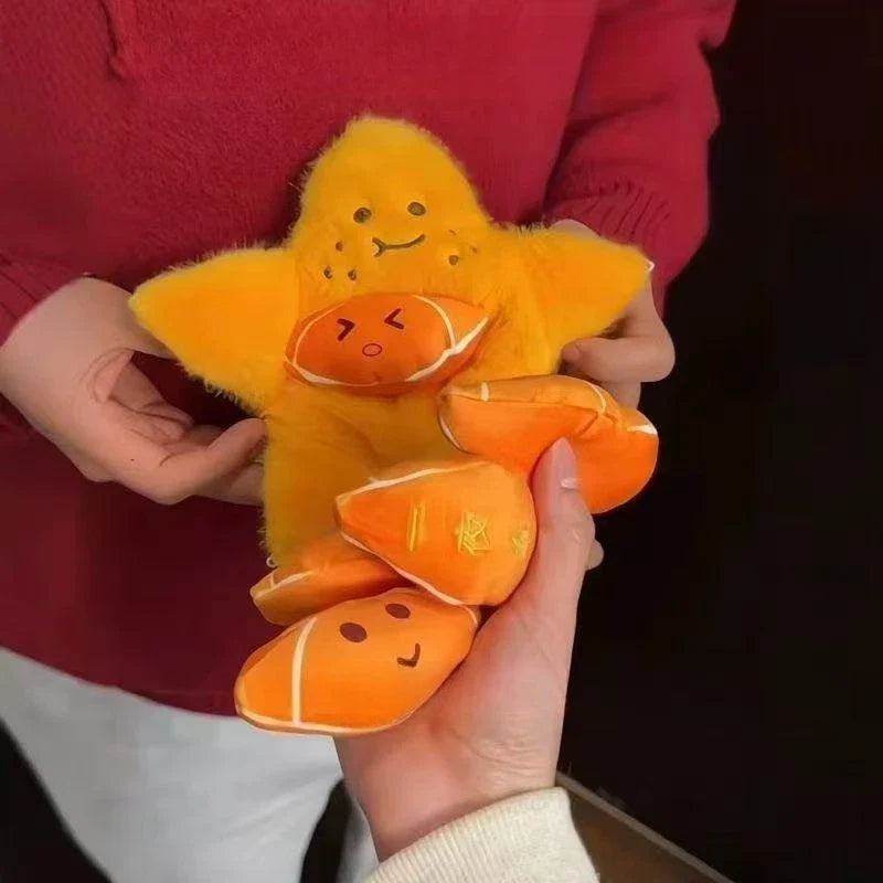 Peelable Orange Plush Keychain – 12 cm