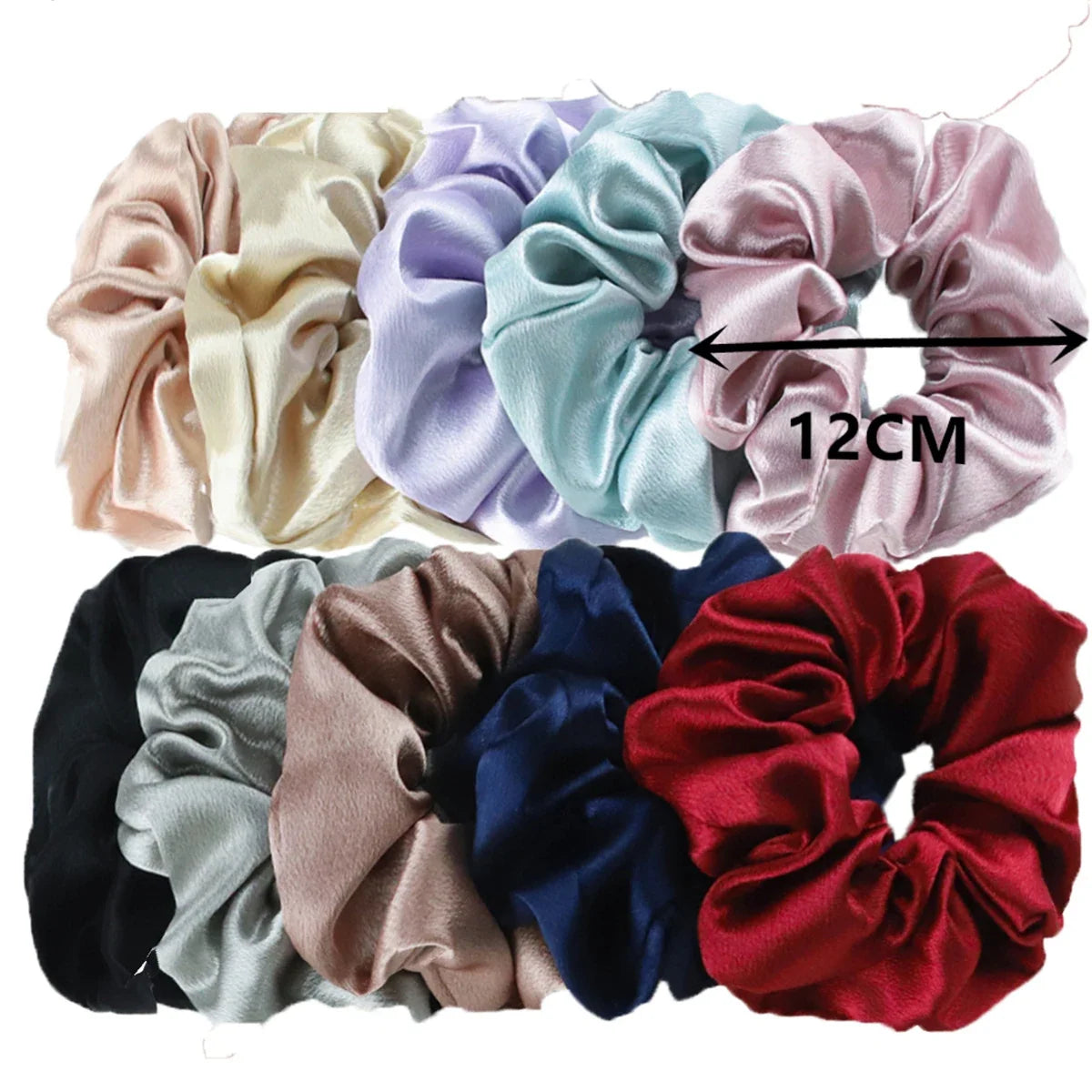 Satin Hair Scrunchies Set – Multiple Pack Sizes