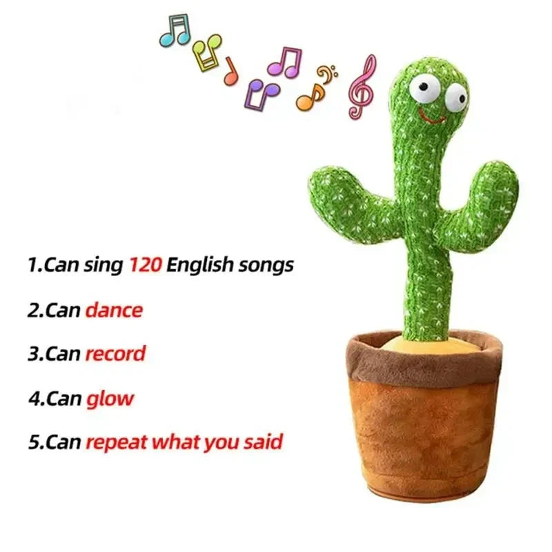 Dancing Cactus Plush Toy – Repeats Sounds and Moves