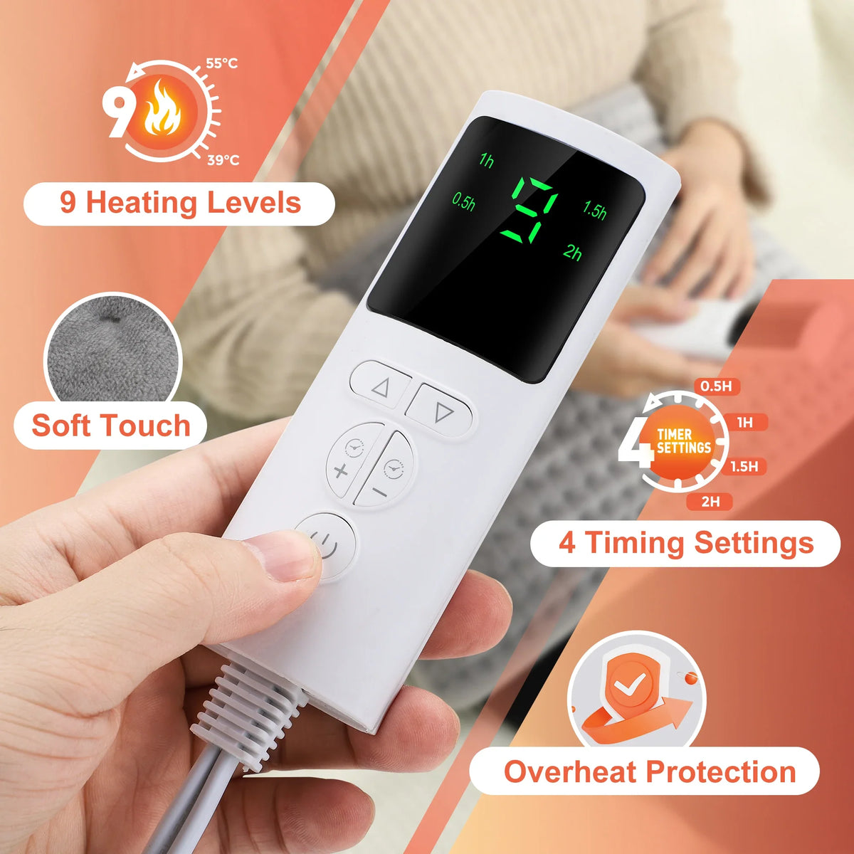 Adjustable Electric Heating Belt for Back and Waist