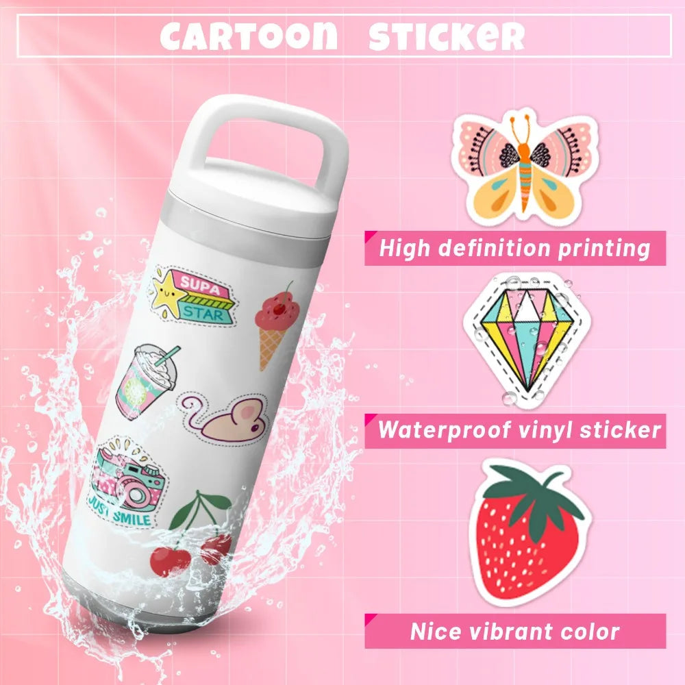 Kawaii Sticker Set – 100 Pieces
