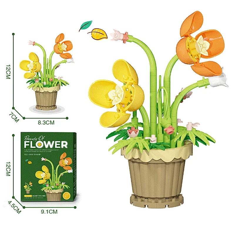 Flower Bouquet Building Block Set – Roses and Sunflowers