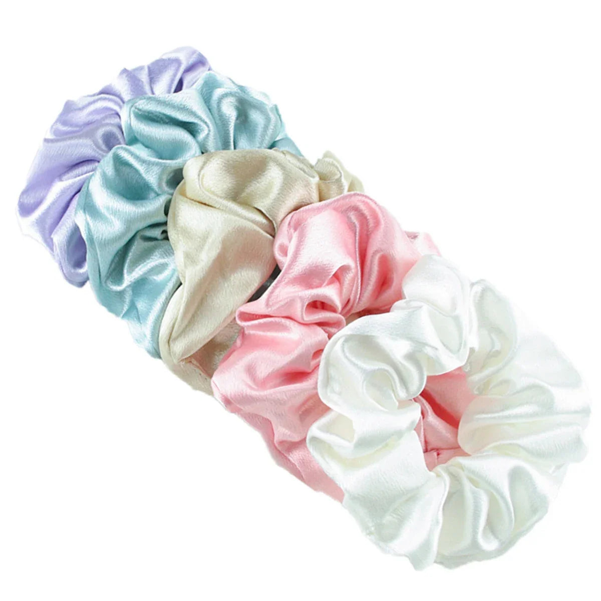 Satin Hair Scrunchies Set – Multiple Pack Sizes