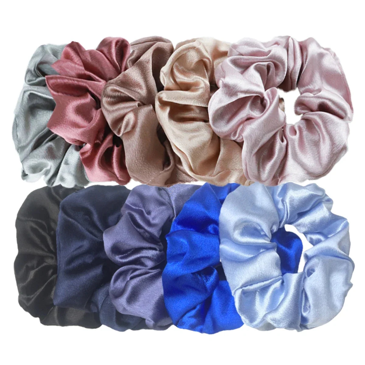 Satin Hair Scrunchies Set – Multiple Pack Sizes