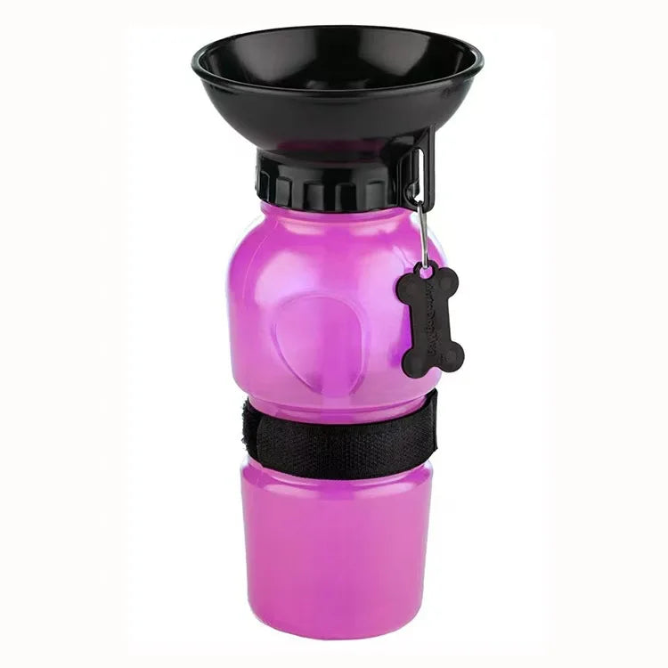 Portable Leakproof Pet Water Bottle with Drinking Bowl – 500 ml