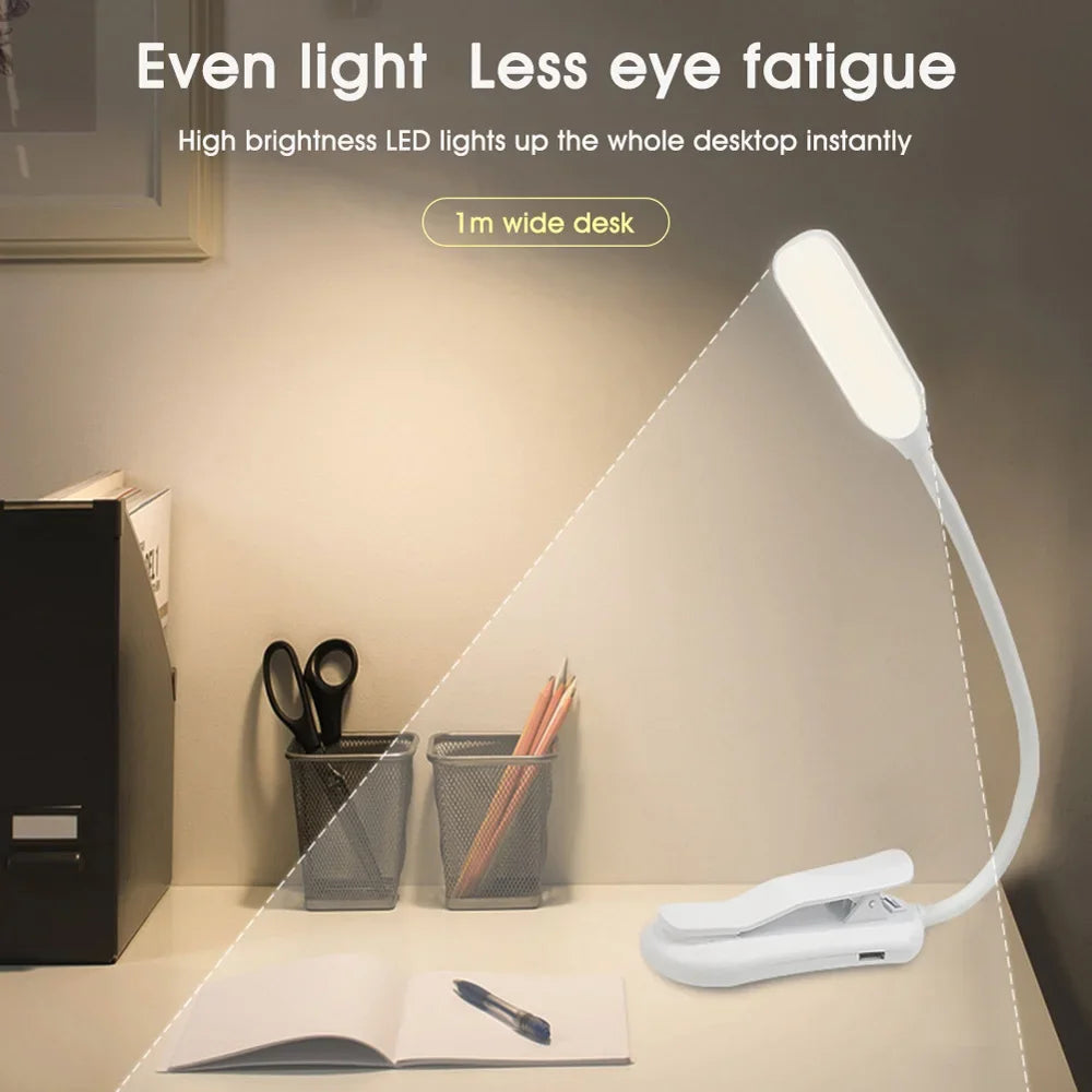 Rechargeable 7-LED Clip-On Reading Light