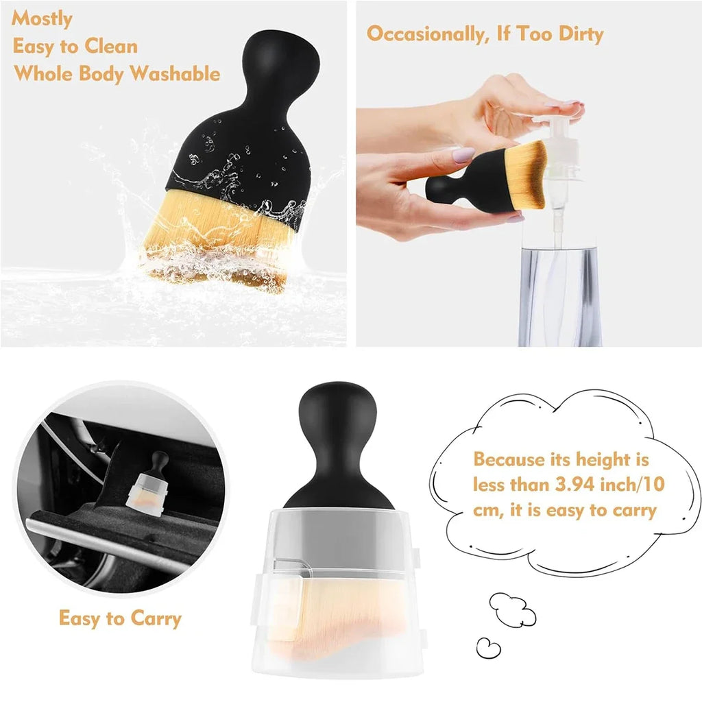 Soft-Bristle Car Interior Detailing Brush Set