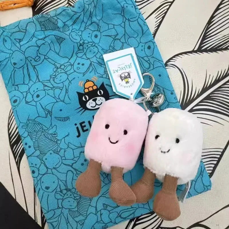 Two-Tone Cat Plush Keychain