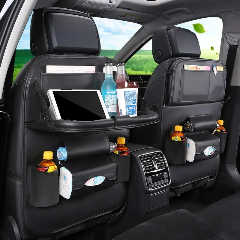 Car Backseat Organizer with Fold-Down Tray