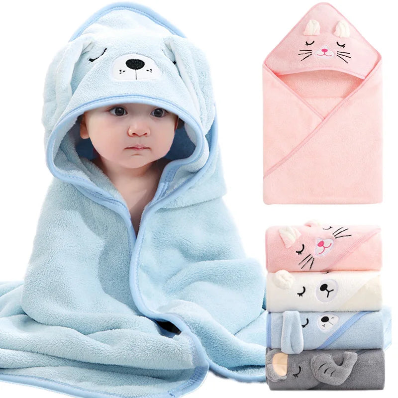 Hooded Cartoon Animal Baby Bath Towel