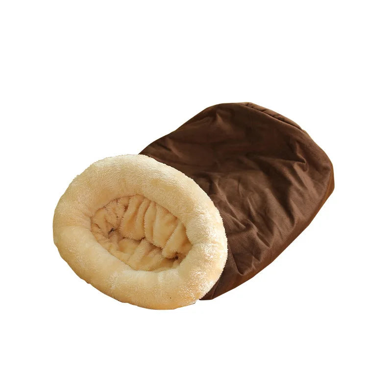 Warm Semi-Enclosed Cat Sleeping Bag