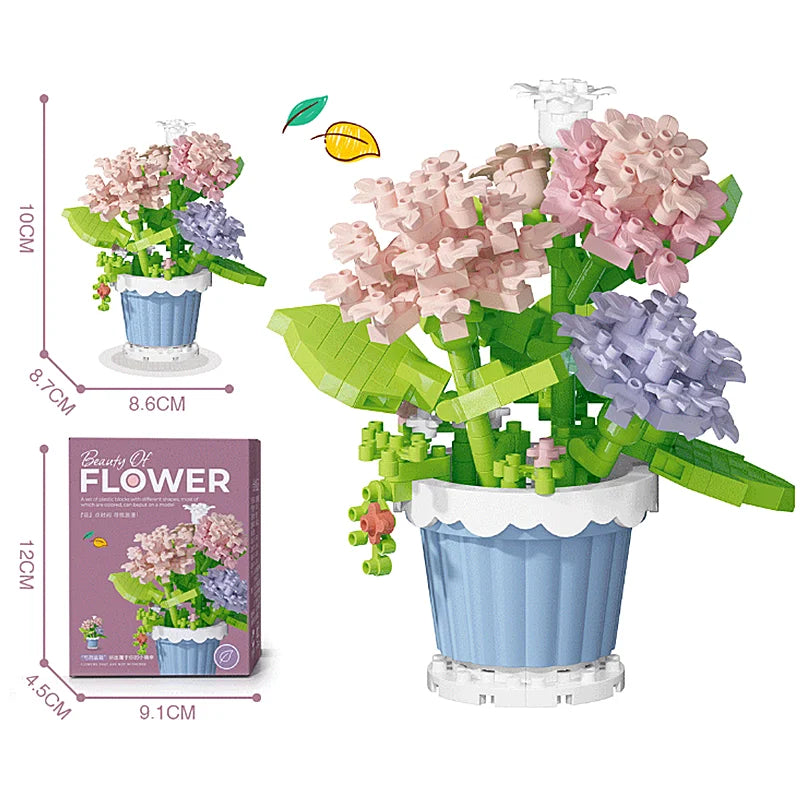 Flower Bouquet Building Block Set – Roses and Sunflowers