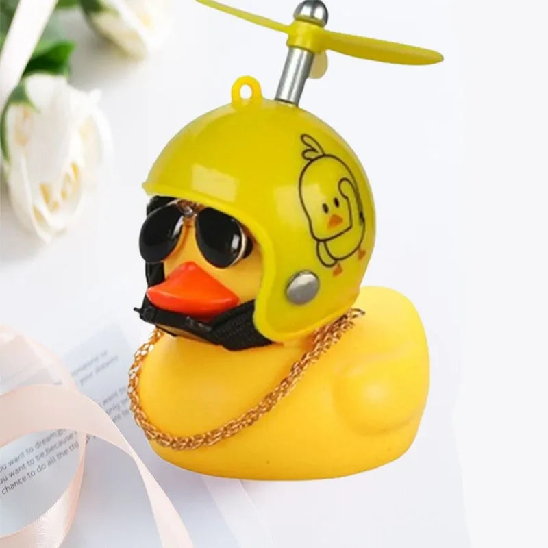 Decorative Yellow Duck Motorcycle Helmet Pendant