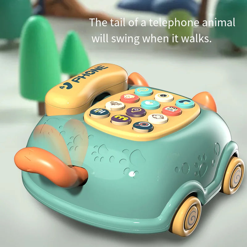 Interactive Baby Storytelling Toy Phone with Lights and Music