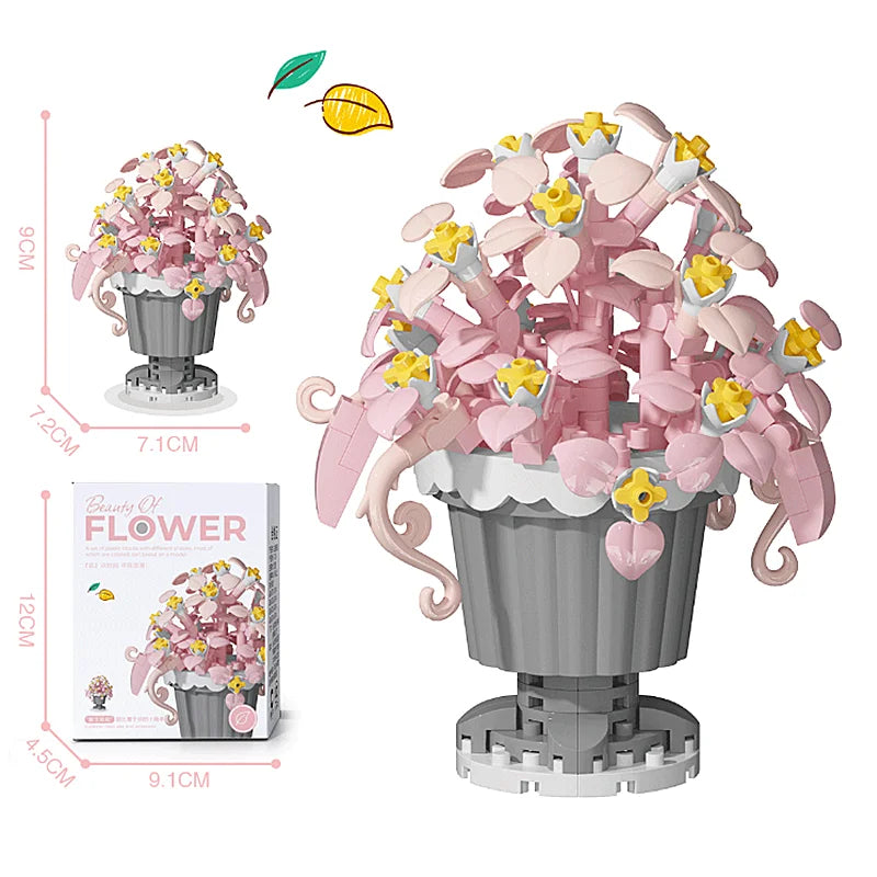 Flower Bouquet Building Block Set – Roses and Sunflowers