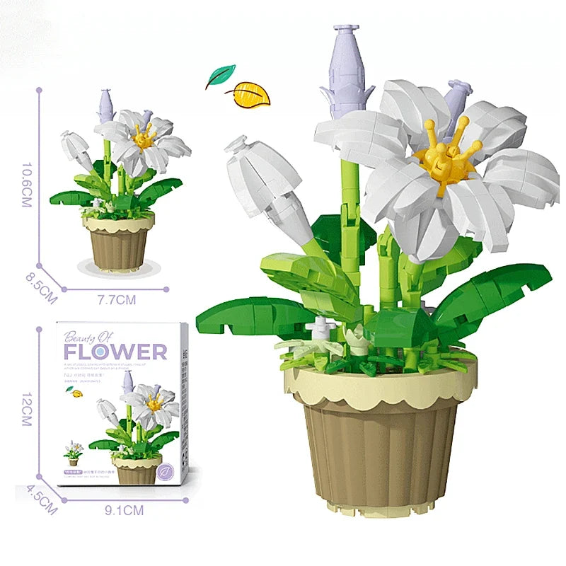 Flower Bouquet Building Block Set – Roses and Sunflowers