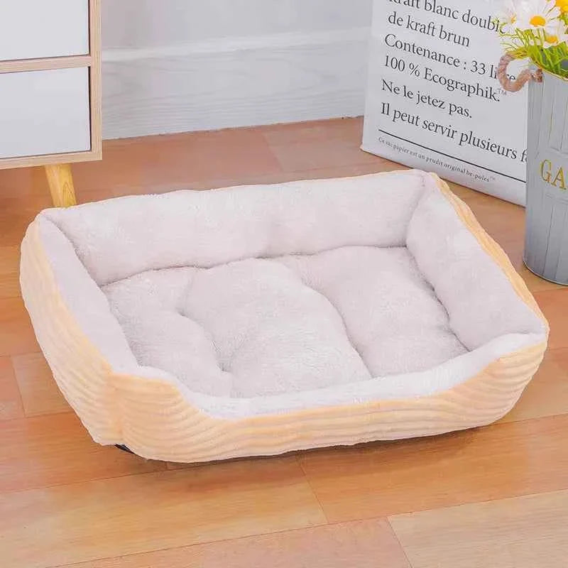 Plaid Winter Pet Bed for Cats and Dogs