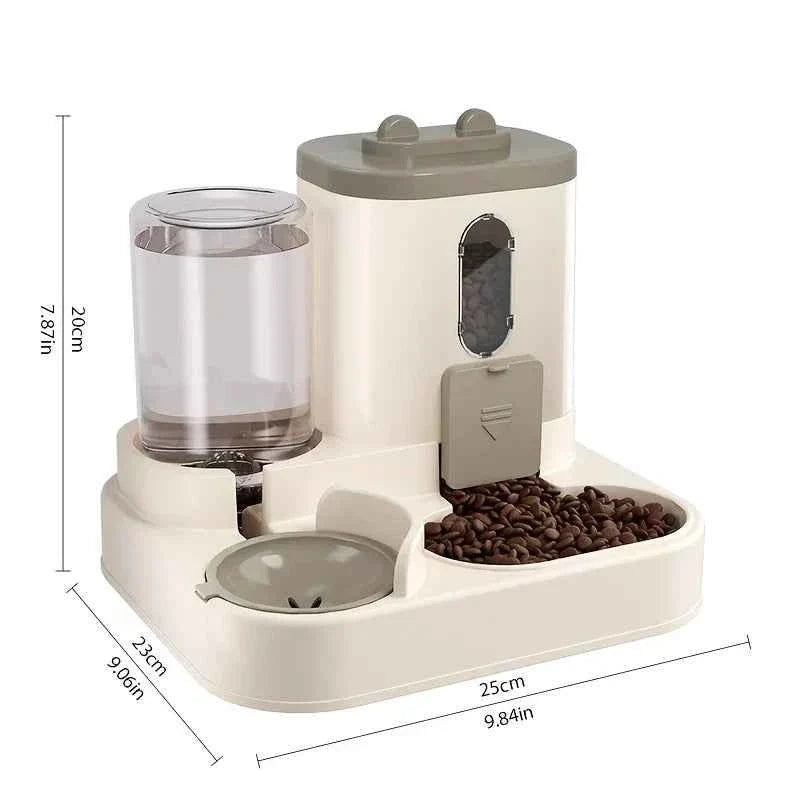 Automatic Pet Food and Water Dispenser – 2-in-1